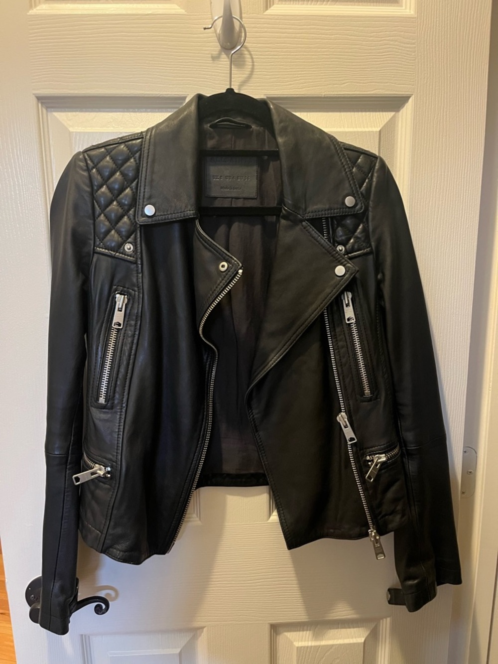 All Saints leather biker jacket
